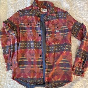 Ralph Lauren Aztec Print Button Down, Denim Supply Co, Vintage, All Cotton.